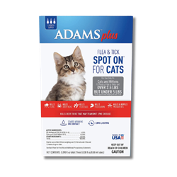 Adams™ Plus Flea & Tick Spot On for Cats - Under 5 lbs. 