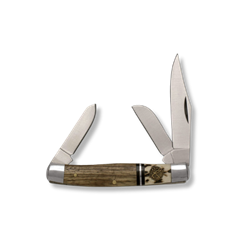 American Buffalo® Roper Stockman Laredo Genuine Stag/Wood Knife 