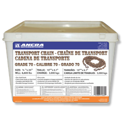 Ancra Cargo® 3/8" x 20' Chain w/ Clevis Hooks Pail (Grade 70) 