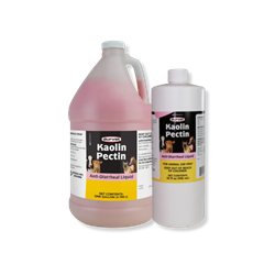 Durvet® Kaolin Pectin Durvet® Kaolin Pectin, Treatment, Non-infectious diarrhea, horses, cattle, dogs, cats, prevent dehydration, Absorbs removes bacterial toxins and poisons from the intestinal tract, relaxes and slows down the movement of inflamed intestines