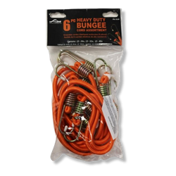 Heavy-Duty Bungee Cord Assortment - 6-Pack 