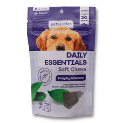 PetsPrefer® Daily Essentials Soft Chews petsprefer, pets, prefer, Daily, Essentials, Soft, Chews, every, day, 30, support, joint, calm, digestive, health, care, vet, med, skin, immunity, antioxidant, vitality, ADEPPT, shell, fish, turmeric, potassium, vitamin, a, d, d3, b, e, Enzymes, Probiotics, dog, canine, pet, supply, vitamin, supplement, food, treat