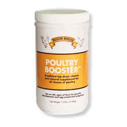 Rooster Booster® Poultry Booster Rooster Booster®, Poultry, Booster, TDL, Industries, Health, Care, Supplements, pelleted, top, dress, vitamin, mineral, classes, fowl, ages, growth, egg, production, laying, hens