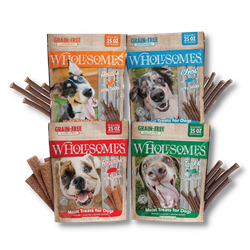 SPORTMiX® Wholesomes™ Jerky Strips - 25 oz. SPORTMiX® Wholesomes™ Jerky Strips, SPORTMiX Wholesomes, SPORTMiX Wholesomes Dog Treats, Jerky Sticks, Bruno, Cleo, Heidi, Tank, Moist Treats, Gluten Free, Grain Free, Sportmix Treats, Dog Treats, Canine Treats