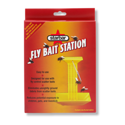 Starbar® Fly Bait Station Starbar® Fly Bait Station, Farnam, Central Life Sciences, Scatter baits, fly baits, fly attractant,  fly killer, inseciticide, QuickBayt, Golden Malrin