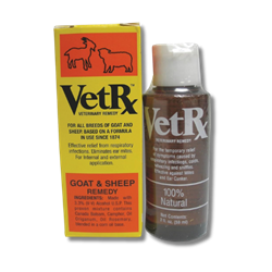VetRx™ Goat & Sheep VetRx™, Goat, Sheep, Goodwinol, Products, Remedy, Livestock, Supplies, Health, Care, Medication, medications, meds, med, medicine, medecines, respiratory, problems, illness, ear, mites