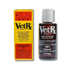 VetRx™ Poultry VetRx™, Poultry,  Goodwinol, Products, Remedy, Livestock, Health, Care, Medication, meds, medications, medicine, medecines, respiratory, diseases, CRD, roup, scaley, leg, mites, favus, eye, worm, chickens, turkeys, game, birds