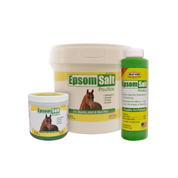 Durvet® Epsom Salt Poultice Durvet®, Epsom, Salt, Poultice, topical, gel, designed, external, application, temporary, relief, minor, pains, bruises, sprains, associated, muscle, joint, injuries, labeled, horse, rider, Provides, benefits, epsom, salt, rub, Relieves, soreness, relaxes, muscles, used, abscessed, hooves