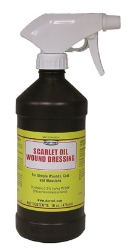 Durvet® Scarlet Oil with Sprayer Durvet®, Scarlet, Oil, Sprayer, non-drying, oleaginous, dressing, use, aid, treatment, simple, wounds, cuts, abrasions, Biebrich, stimulates, growth, skin, cells, Active, ingredients, germicidal, fungicidal, non-irritating, skin, tissue, Non-aerosol, Economical