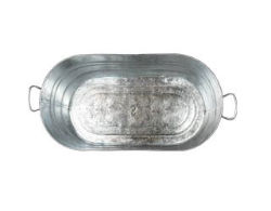 Omega® Oval Tub Omega®, Oval, Tub, Industrial, hot, dipped, wash, galvanized, handles, metal