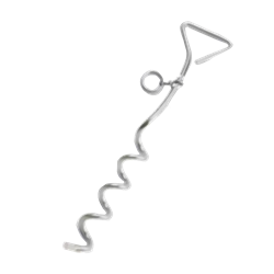 Valhoma® 16" Spiral Tie Out Stake Valhoma®, 16", Spiral, Tie, Out, Stake, dog, screws, soft, ground, relocate, double, swivels, prevent, tie-out, knotting, Chrome, plated, 16, in, 8703649